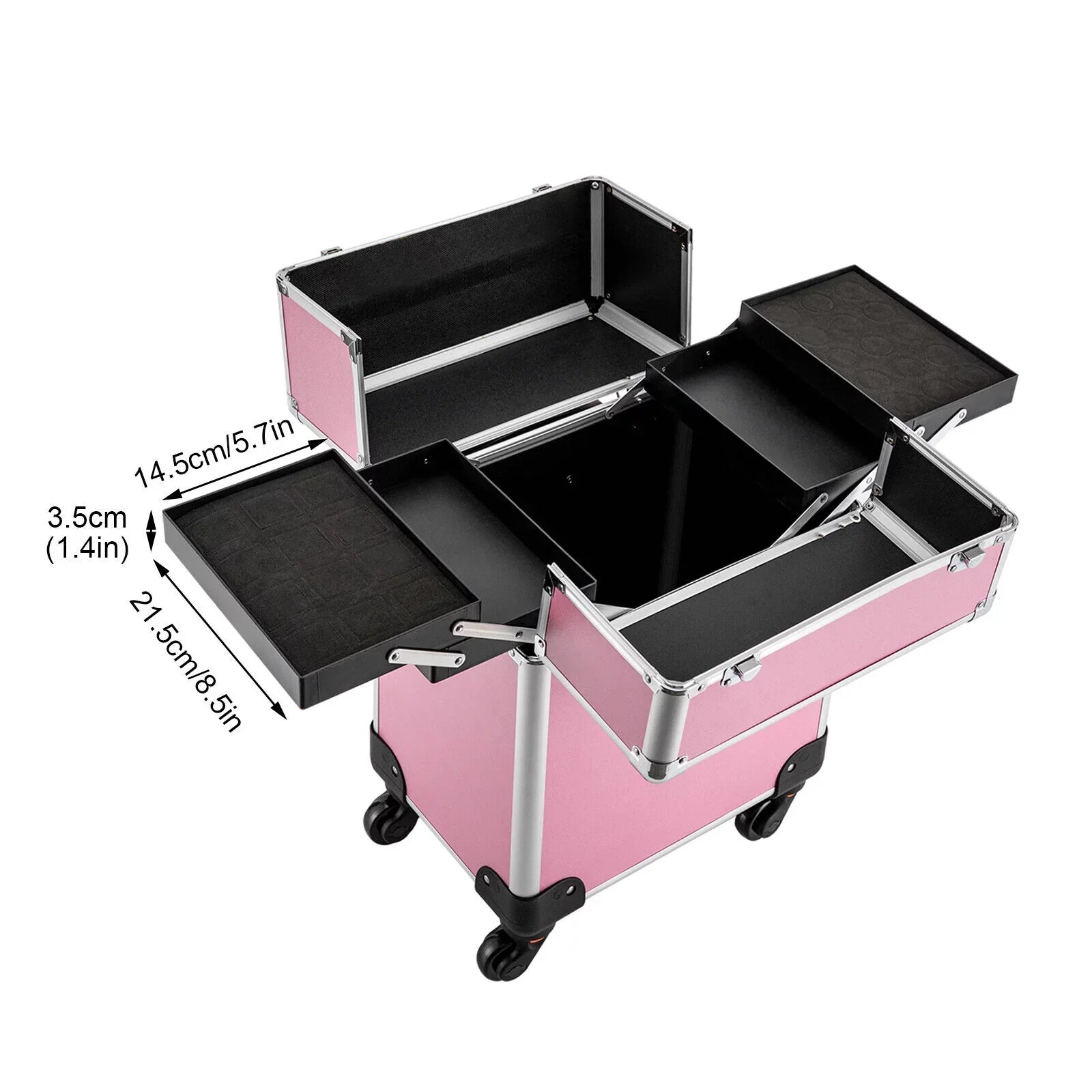 Makeup Trolley Train Makeup Storage Case Organizer Cosmetic Rolling Professional