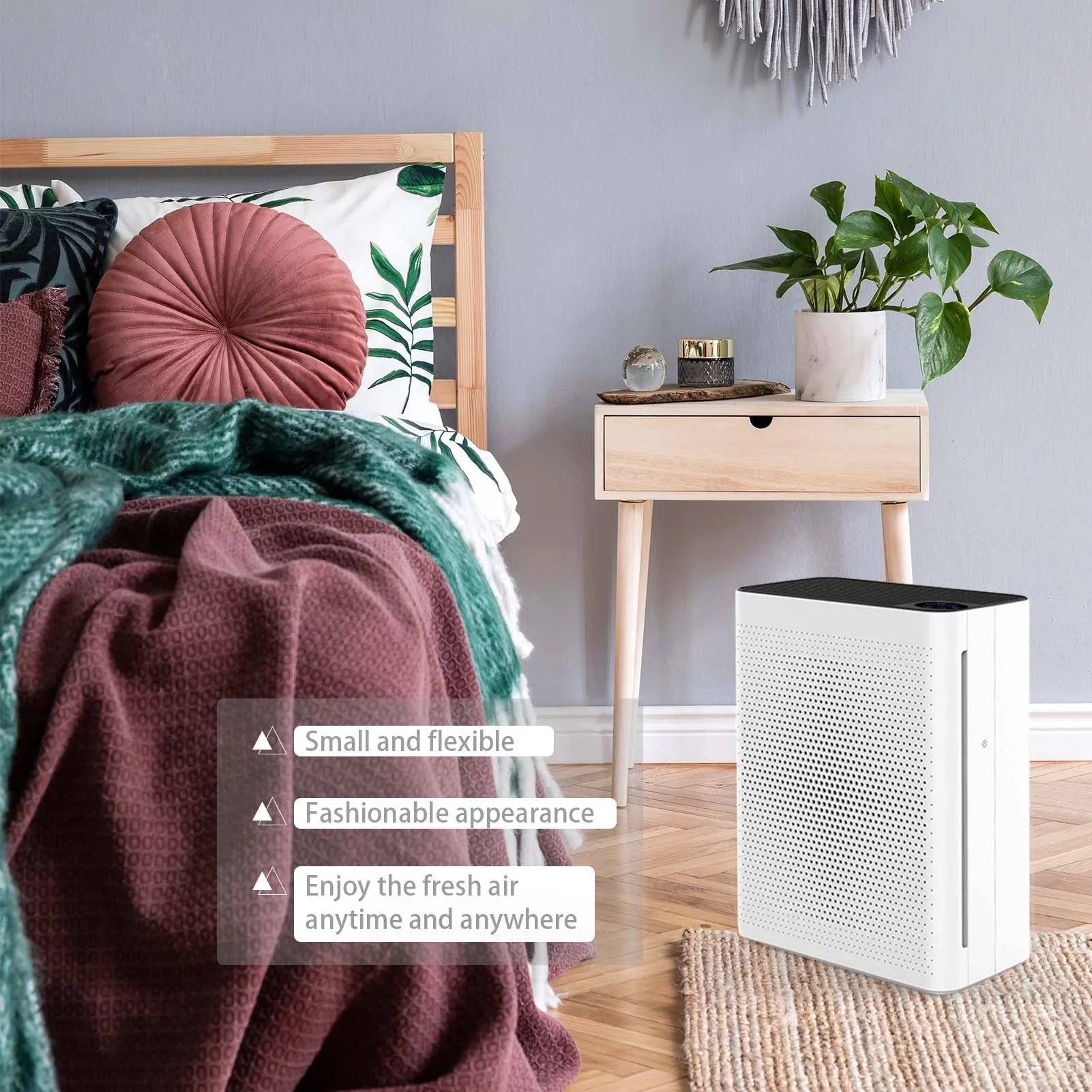 Fan atmospheric - 410 Speed, Quiet Ultra Olansi sq. Sleep ft Coverage,White Adjustable Purifier - HEPA Mode High CADR,