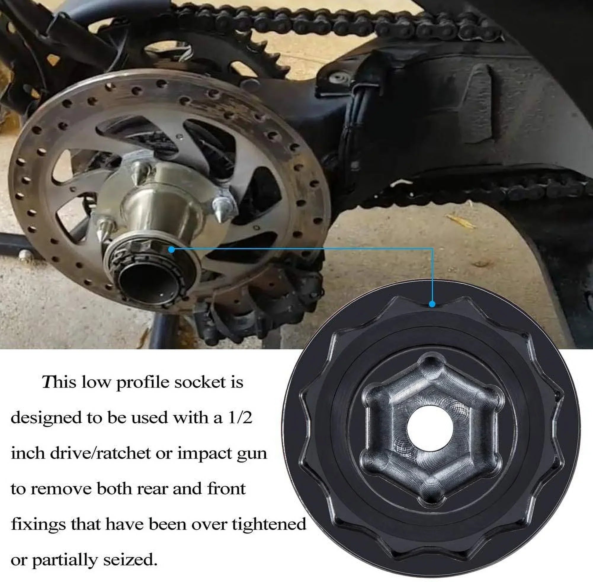 55mm) ATVs Front Wheel 1199 1198 (30mm Nut Bike Tool Diavel Rear Ducati Socket Multistrada + Motorcycle Axle Super 1098 for Panigale