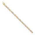 Cuban Bracelet | - Bracelets Gold 6.3 Stamp Nugget Chain for Gift | Color Men’s Women Tri for and 14k Jewelry Link 3C Gold Elegant Men| Weight 7"