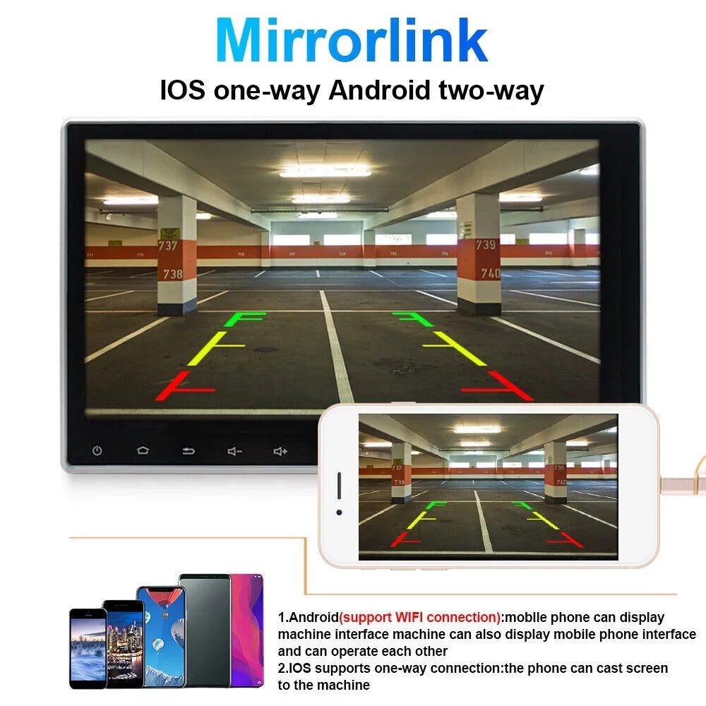 Touch GPS Wifi Paddsun 10 9.1 Inch Din Android On-Board Screen Dual Player Navigation