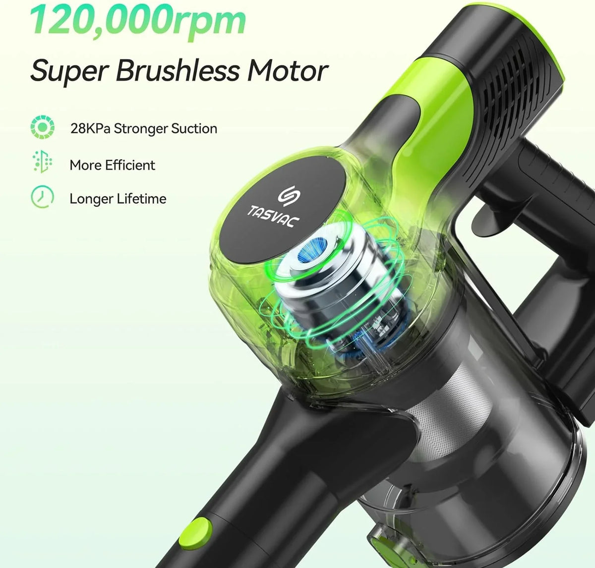 Carpet Up Powerful Cordless Floor Stick 6-in-1 Cordless Vacuum 45 Lightweight for Home Vacuum Cleaner 2200m-A-h Vacuum Hair Cleaner, Battery Vacuum and Rechargeable 28KPa Mins, Pet Vacuum, to