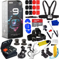 and Black Chest SanDisk Camcorder Strap, 3-Way Much In Tripod, Medium with Head GoPro More HERO9 PRO Stick and Waterproof Selfie 32GB, 1 Case, 4K All KIT ACCESSORY