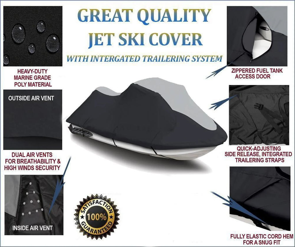 2 Cover Raider HEAVY-DUTY Seater Compatible 600D SKI JET for PWC Yamaha SUPER Wave 760 1996