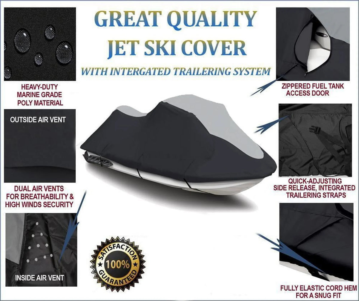2 Cover Raider HEAVY-DUTY Seater Compatible 600D SKI JET for PWC Yamaha SUPER Wave 760 1996
