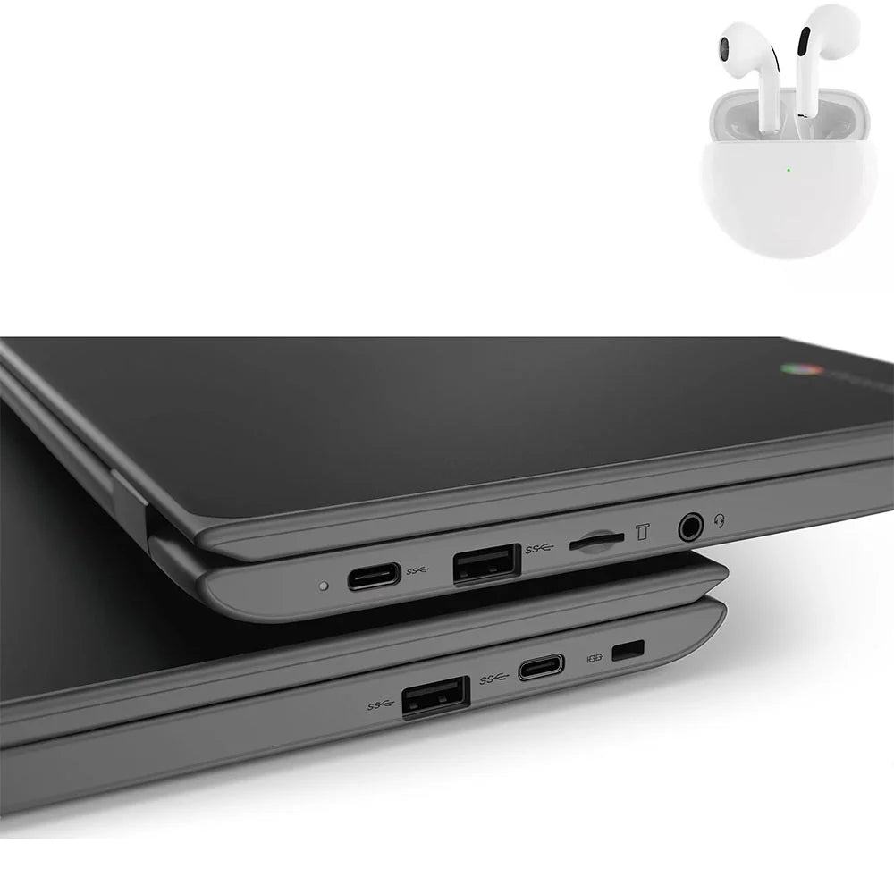 SSD 4GB Earbuds Lenovo Windows Restored with 11.6" Intel 10 (Refurbished) Pro Processor Wireless Laptop RAM 100e 64GB