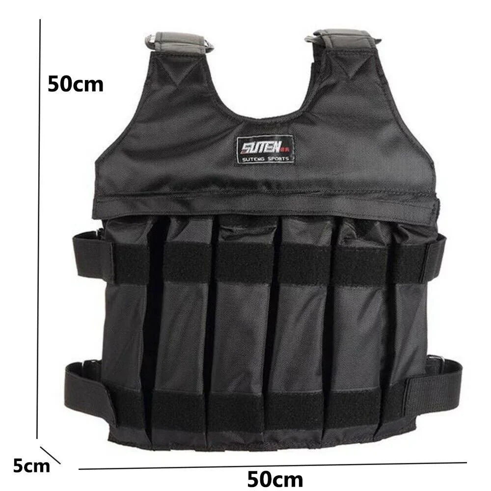 Vest Weight Vest Adjustable 44lbs-110lbs Training 110LBS(50KG) Weighted Gym Adjustable Running Workout Fitness Weight