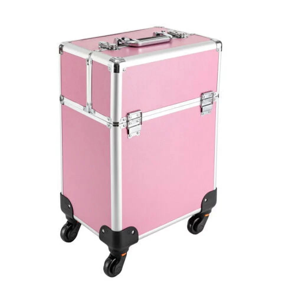 Box Cosmetic Case Rolling Large Space Extendable Trolley Makeup Train Storage