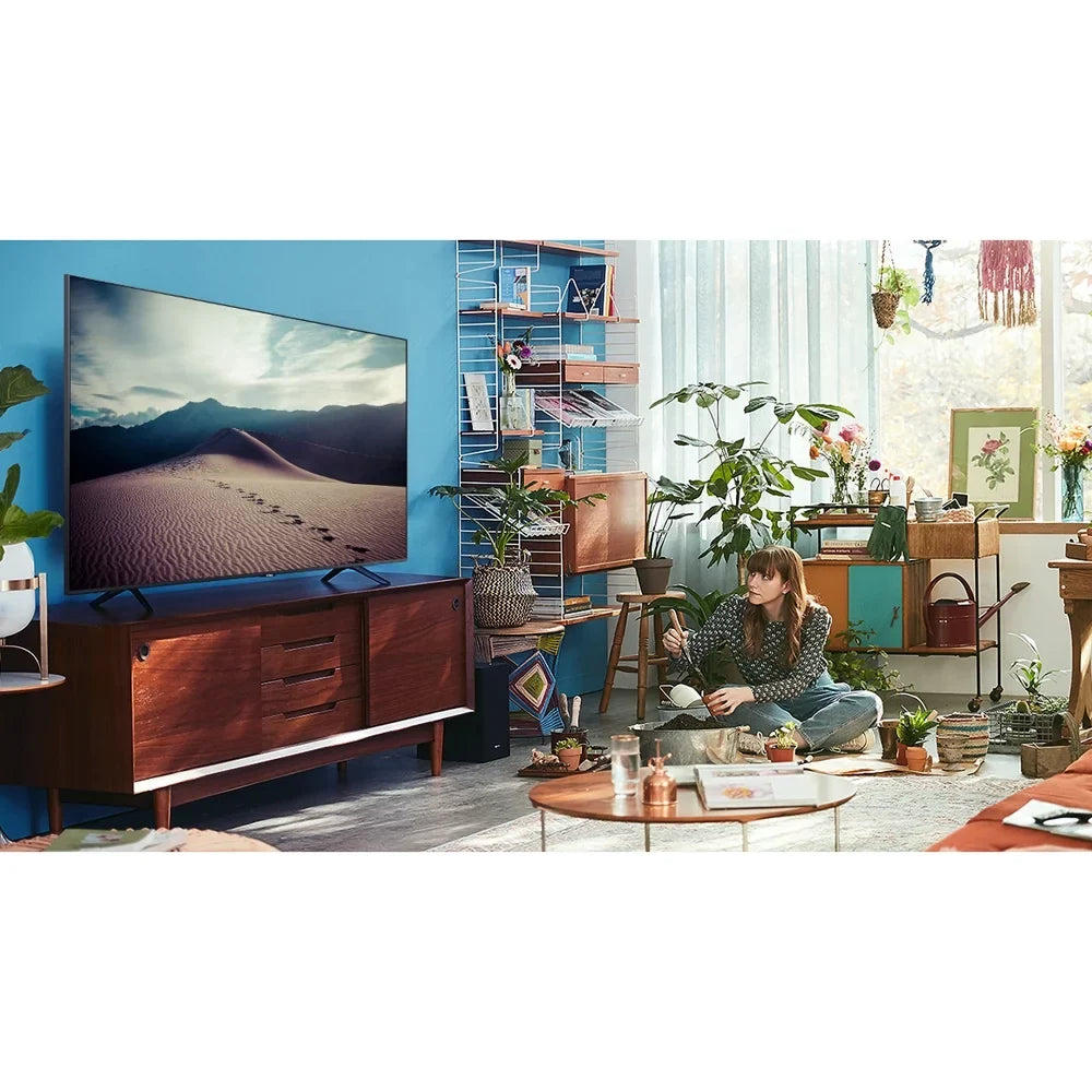 & 65 TV Gear UN65TU8000 60W with Soundbar and Screen Cleaner TV TV Adapter, Bundle Digital Samsung (65TU8000 65-inch 4K Smart Deco Mount, 65" LED UHD (2020) Subwoofer, Essentials Surge TV) Inch Wall