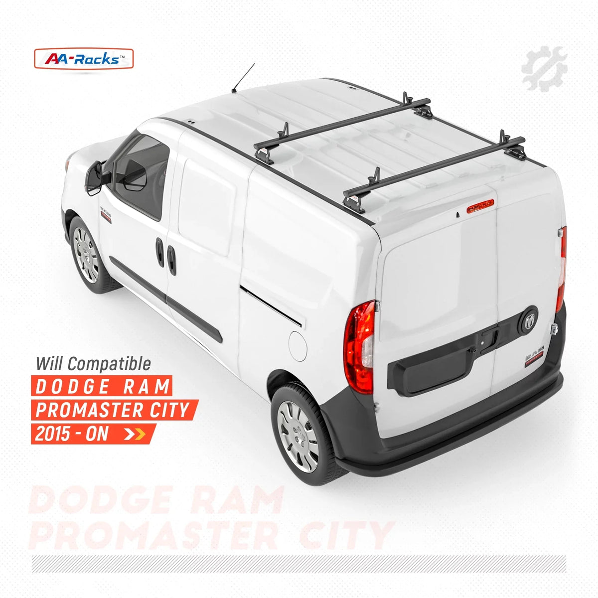 AX312-PR w/ RAM Ladder Rack AA-Racks Model System Van (50") Black Bar 2015-On Roof City Aluminum ProMaster Stopper 2