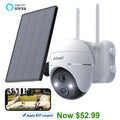 Surveillance Night with 360° WiFi Outdoor Home Cameras Battery Wireless Detection, Solar View Color 2K/3MP Spotlight, Alexa Work Powered Security Camera, Vision, PTZ Motion Solar PIR Outdoor,