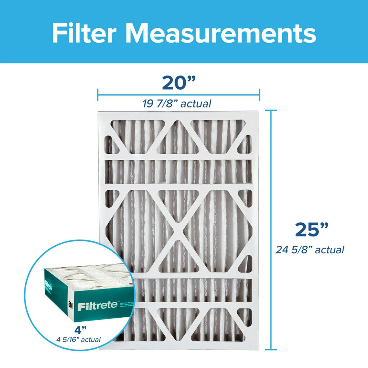 Filter 11, MERV 20x25x4 1 Filter, Pleat, Reduction Deep 1200 Allergen MPR Filtrete oxygen