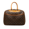 (Good) Handbag Unisex HandleBag Brown Pre-Owned Canvas Louis Monogram Vuitton Authenticated Deauville Top