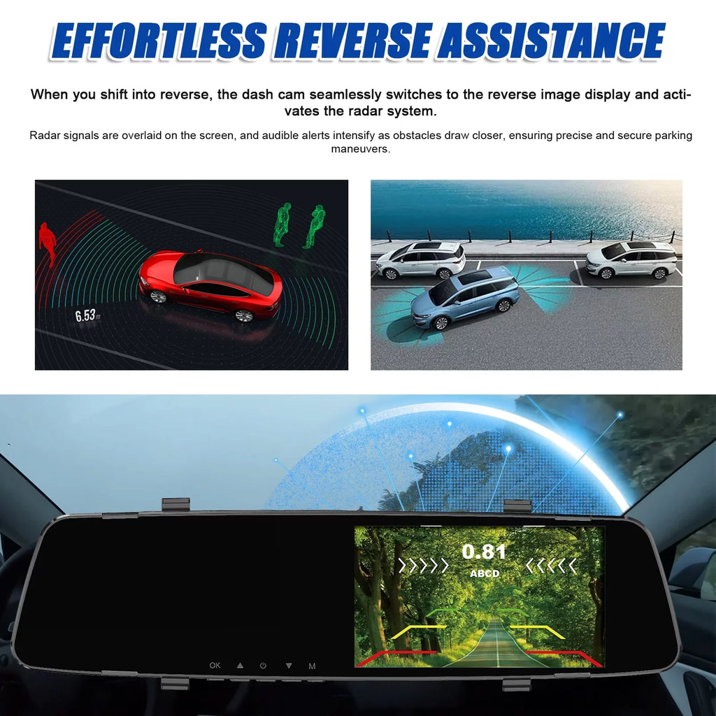 Rear Dual Camera 4.3 Dazzduo Camera,Camera Reco 4.3 Dash Screen Inch Radars Dash Dual 1080P Screen Rear Dash Cam Support Radars Rear Rear Dash Camera Inch 4 Inch Radars Reverse DVR Reverse