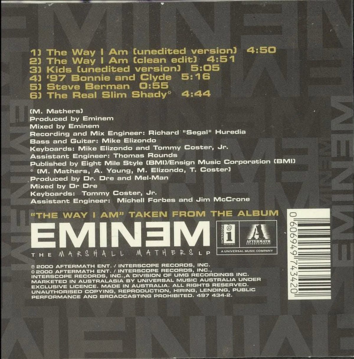 I Maxi Am CD Way - The Eminem Single -
