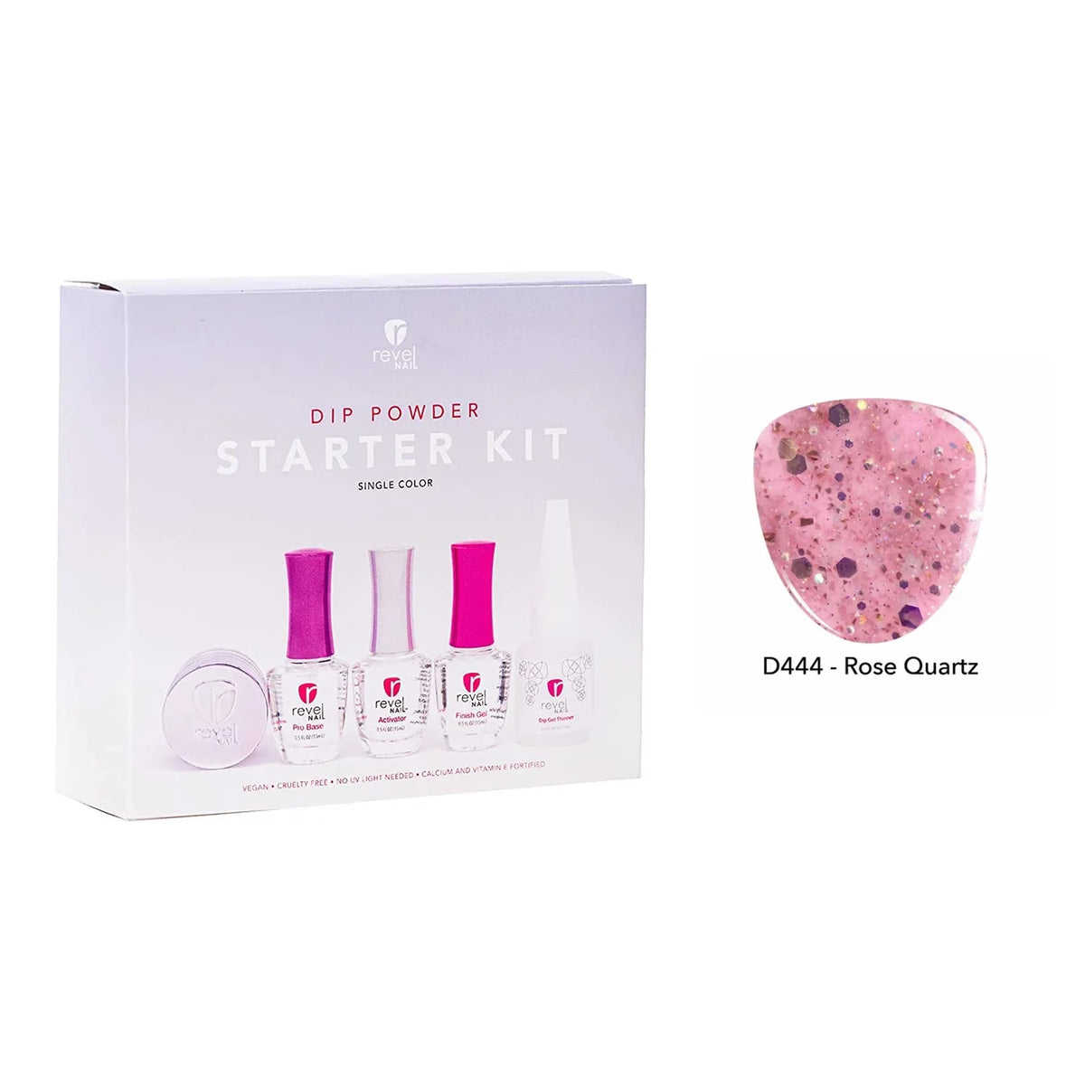 Nail Rose Powder Starter Liquids Quartz oz with Kit Revel Dip 0.5 EZ Powder D444
