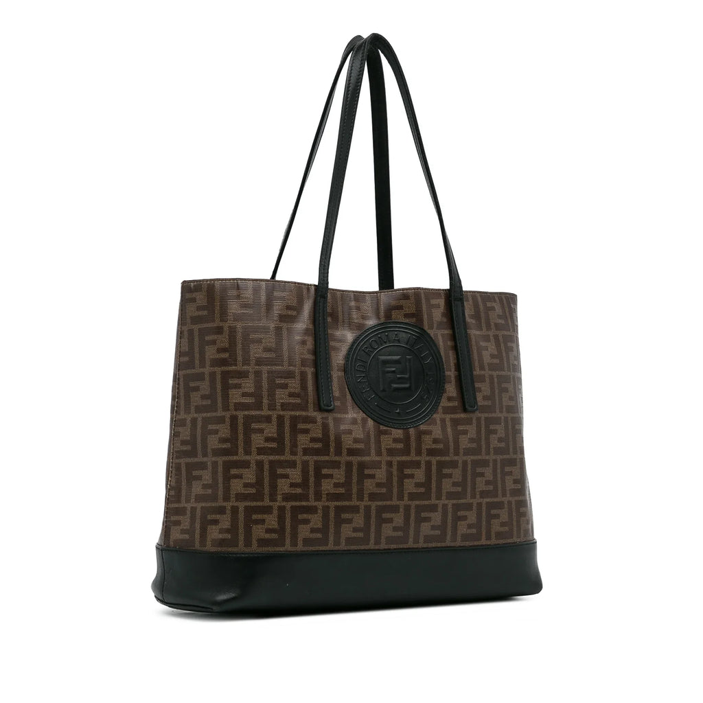 Fendi Unisex Fabric Canvas Bag (Good) Brown Pre-Owned Coated Tote Zucca Authenticated