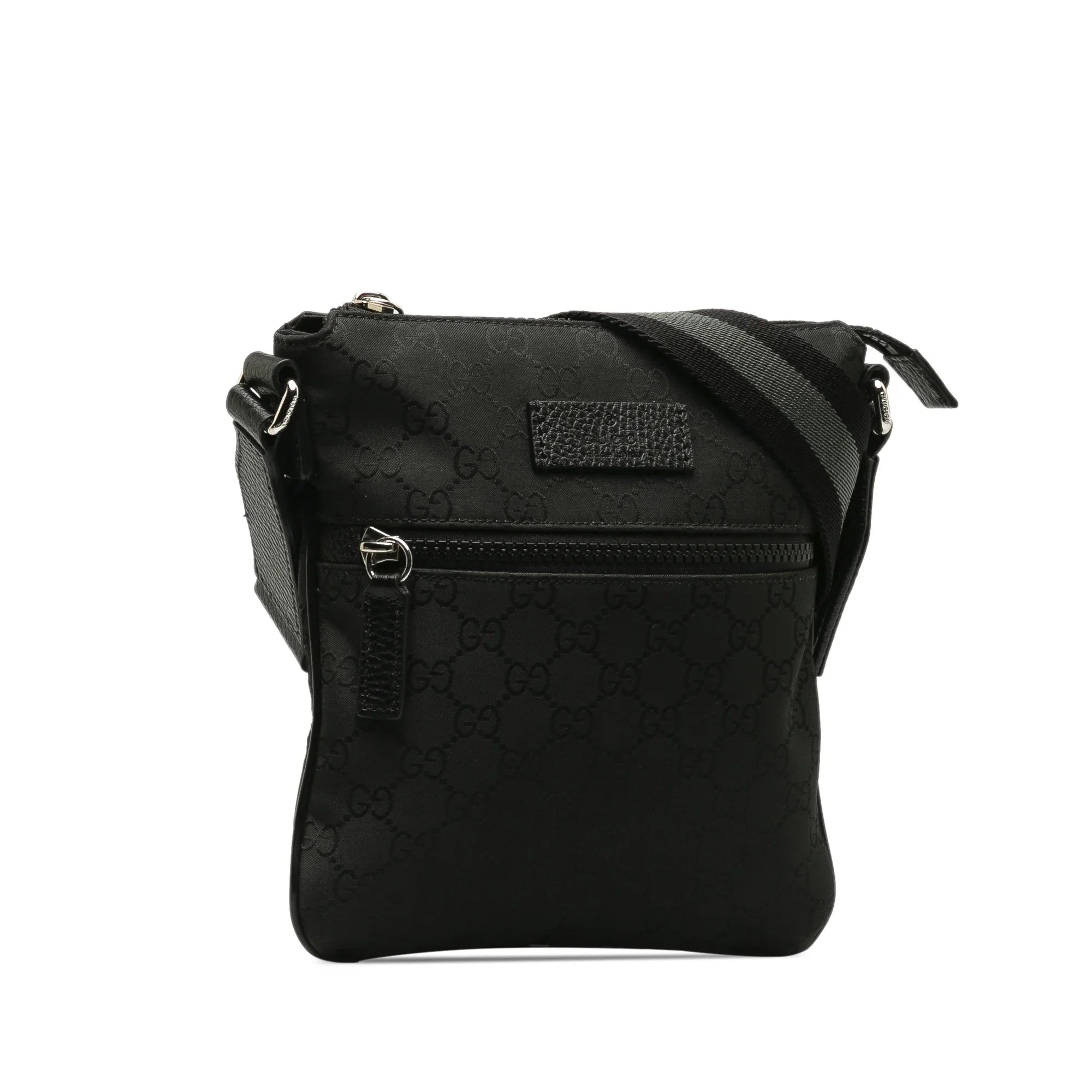 Crossbody Bag Black (Good) Fabric GG Crossbody Nylon Web Pre-Owned Unisex Authenticated Gucci