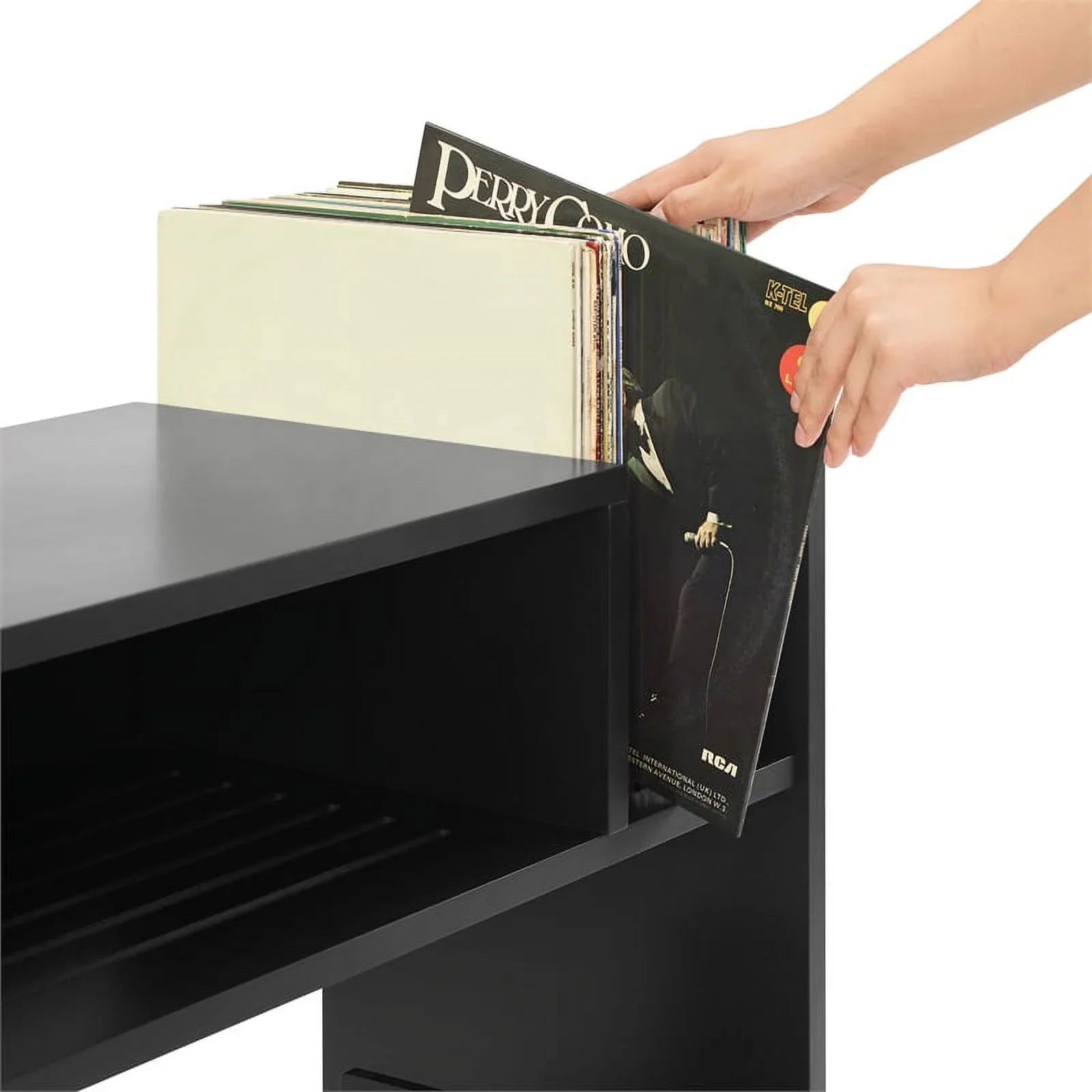 Furniture Entertainment Record Media Tv Stand and Vinyl Portland Crosley Center, Console Storage
