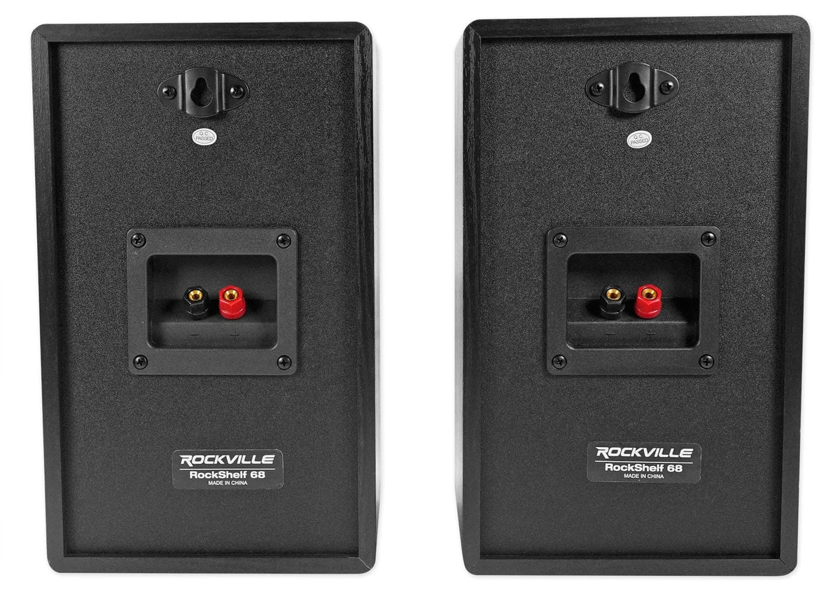 w/ Amplifier Bluetooth+(4) 150 BLUAMP Rockville Speakers+Stands Bookshelf 6.5"