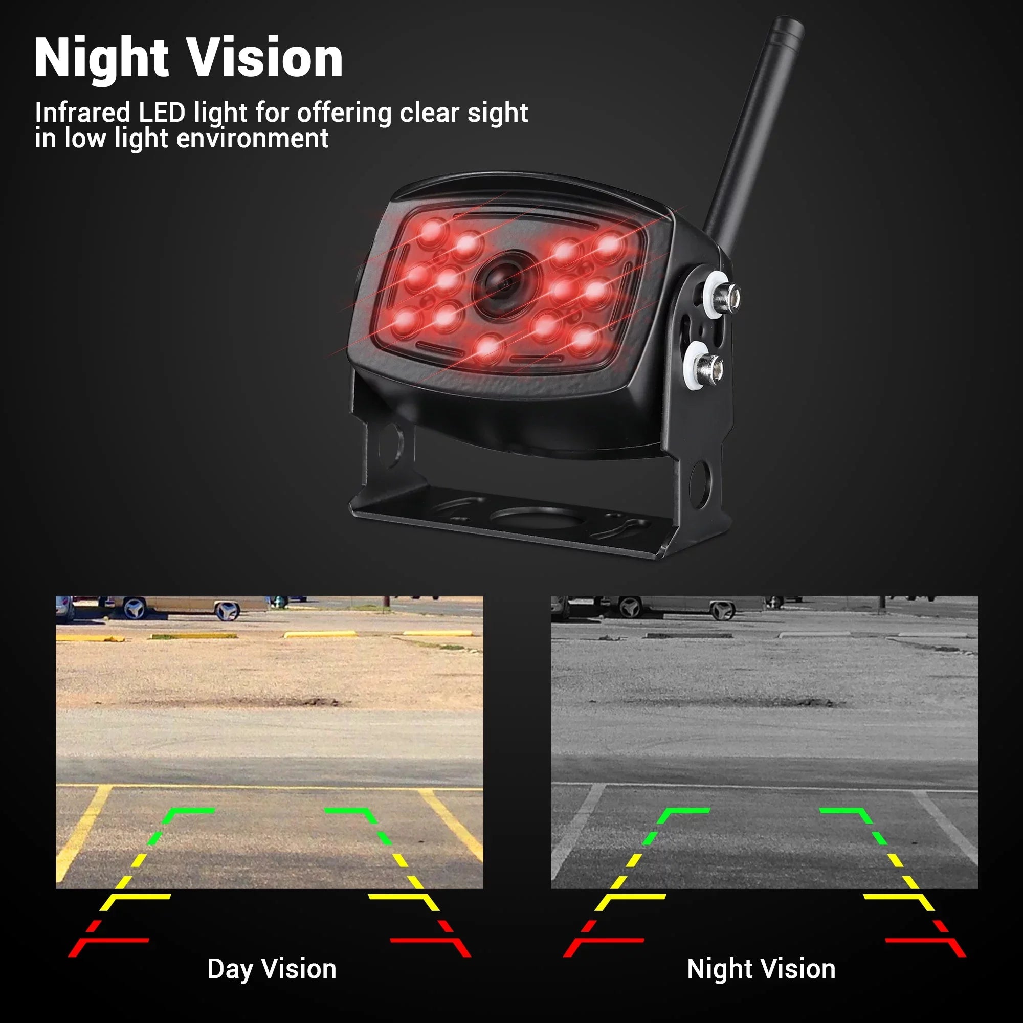 Angle Signal Trailer Truck with Digital View WiFi Yescom Backup Camera Wide Compatible Wireless RV Rear Android for Camper iPhone Waterproof