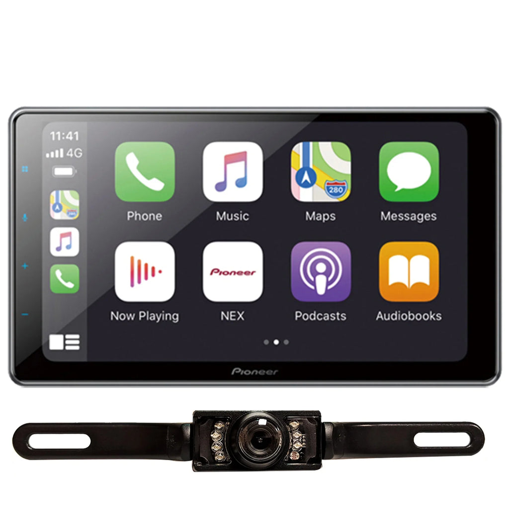 License 1-DIN Camera Pioneer Media Digital 9" DMH-WT7600NEX New Plate Receiver &