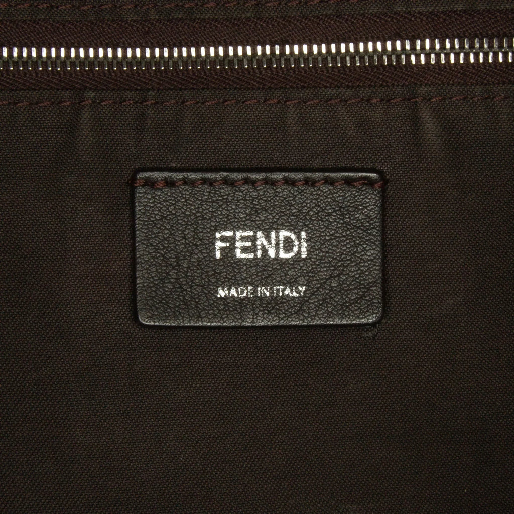 Fendi Unisex Fabric Canvas Bag (Good) Brown Pre-Owned Coated Tote Zucca Authenticated