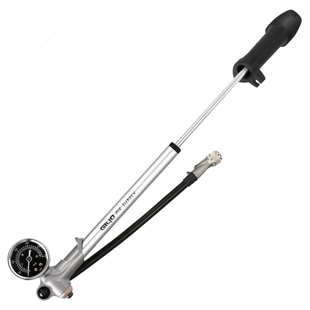 With Front Mountain Front and Pump Valve High atmospheric Schrader Pump Pump for Pressure 300PSI Suspension Bike Lock Lever Gauge with MTB Fork Arealer