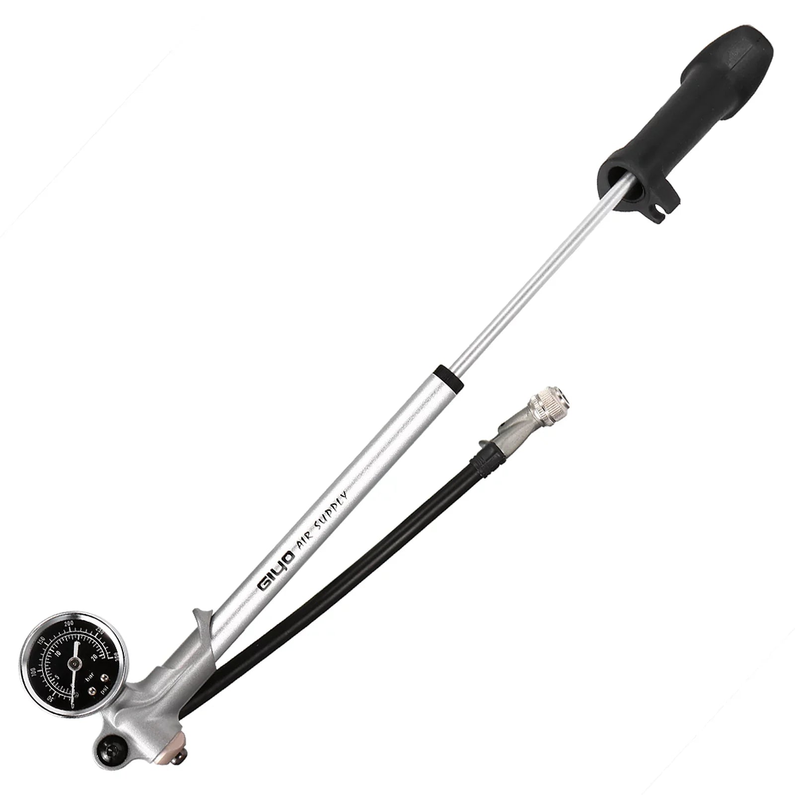 With Front Mountain Front and Pump Valve High atmospheric Schrader Pump Pump for Pressure 300PSI Suspension Bike Lock Lever Gauge with MTB Fork Arealer