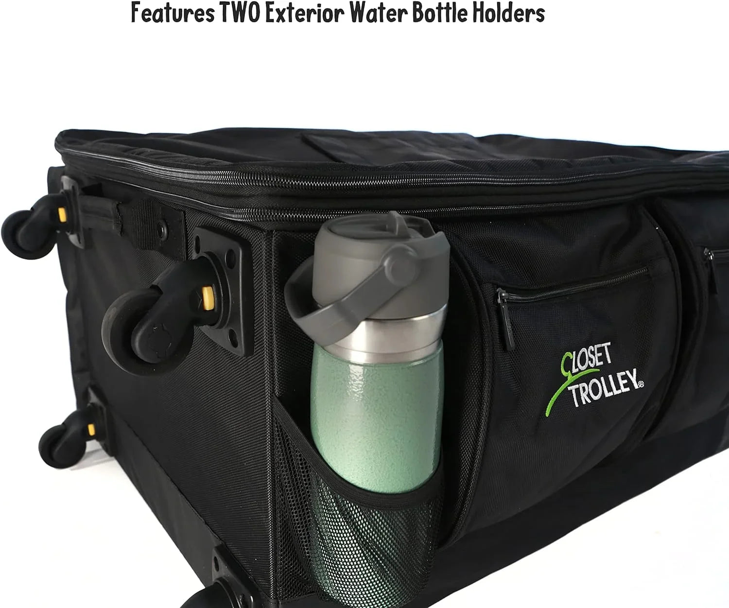 Collapsible BLACK YFbiubiulife - w/No-Lean Rack Rolling Garment Bag Dance