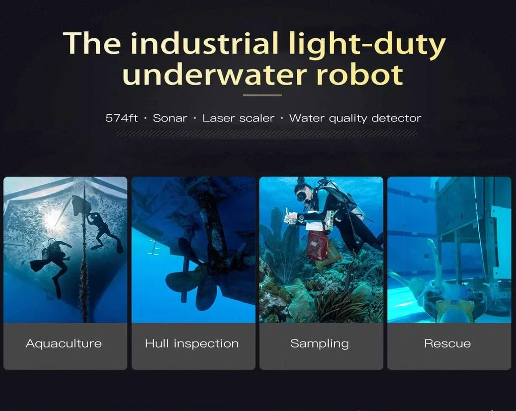 Titan Professional Drone Control Steaming Underwater with Real-time ROV 4K Pro Robot Camera 200M Remote T1