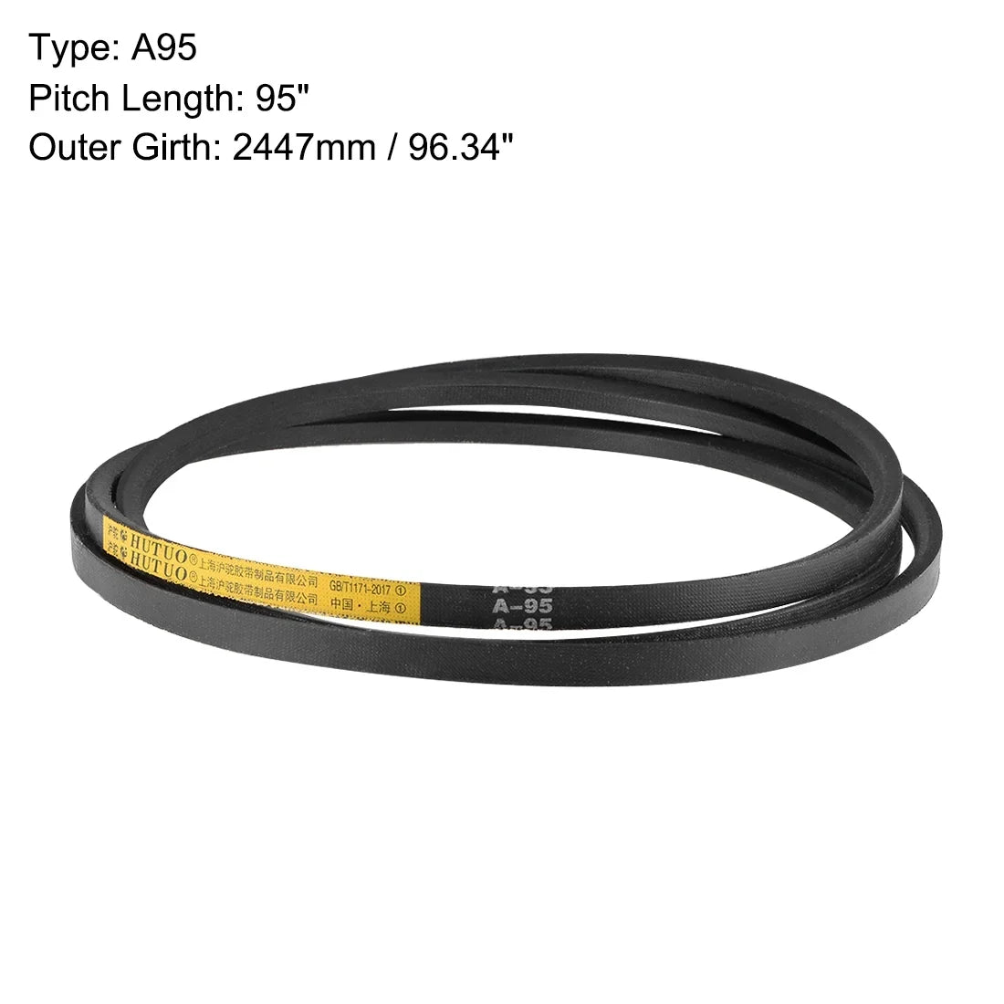 A-Section Drive V-Belts A95 Mid-Perimeter, Belt 2pcs Rubber 95"