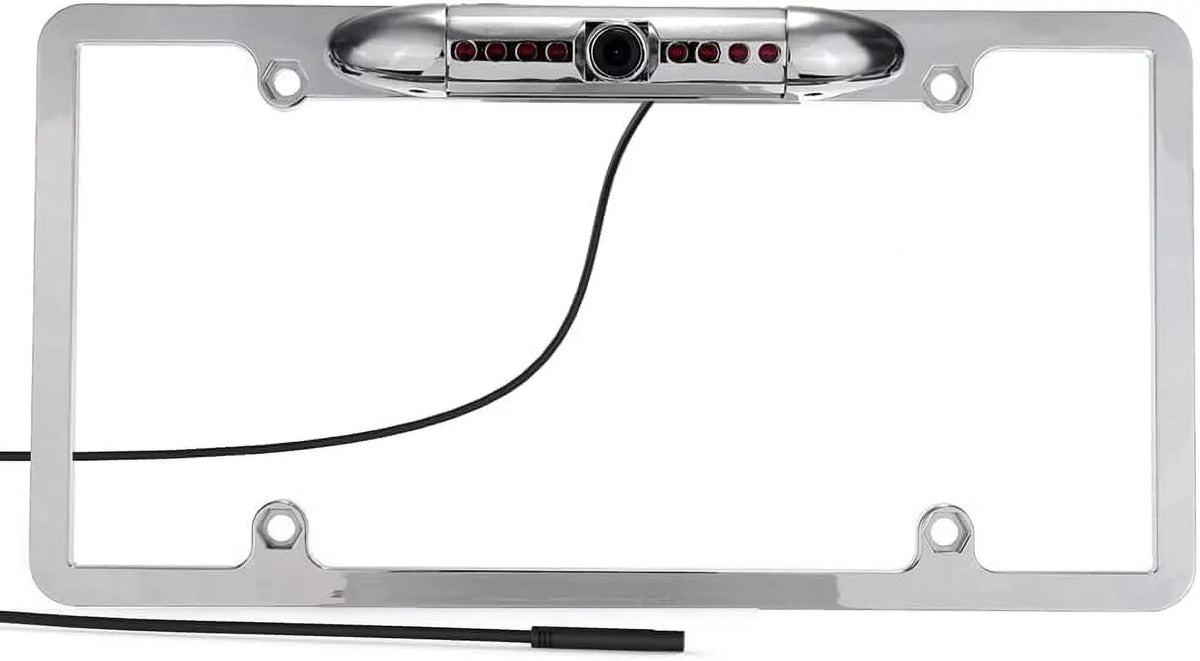 Plate Compatible Backup Angle Frame Jensen, CAM120 Vision Clarion, Sony, Night View Camera License with HD Kenwood, JVC, BOSS, Dual, Rear Waterproof 170° SoundStream, Rockford Pioneer, Stinger,