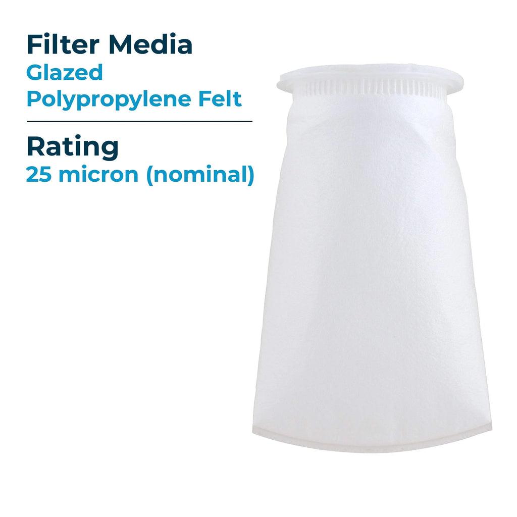 BP-410-25 Felt 25 40) Filter of SpiroPure SP-BP-410-25 Liquid Glazed #3 Polypropylene Bag 155389-03 (10”) Micron (Case