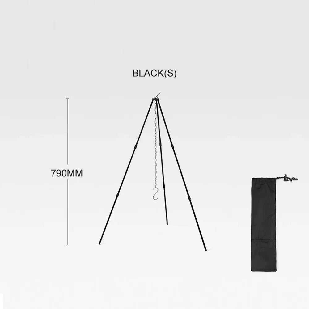 Tripod Detachable Stand Folding Picnic mobile Camping Arealer Bracket BBQ Bonfire Rack Alloy Hung Campfire for Pot Aluminum