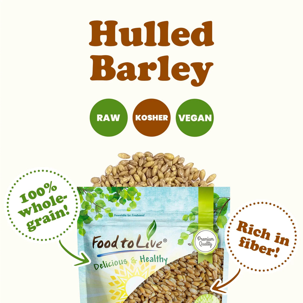 20 Hulled Barley, Pounds to — by — Food Live Vegan Raw,