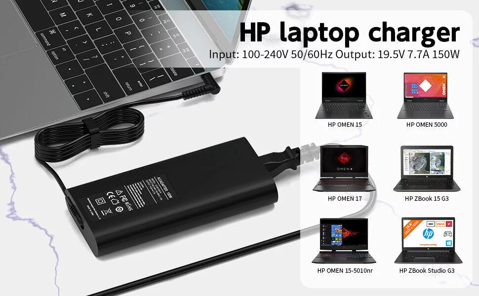 Adapter HP Zbook G4 4.5*3mm G3 for AC 150W JLLOM 15 Laptop Power G5 Supply G6 Charger