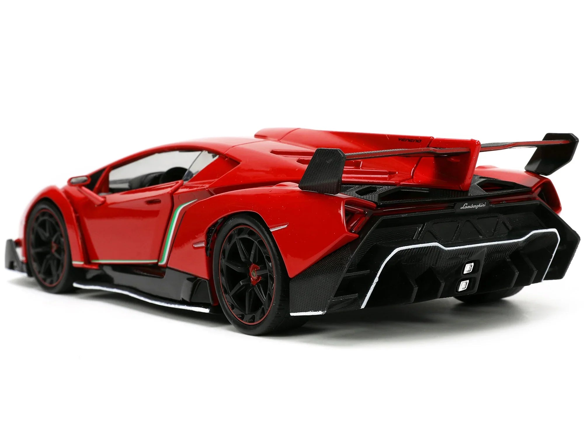 Black Red Lamborghini Car & Series 34212 1-24 Diecast Jada Hyper-Spec Veneno Model