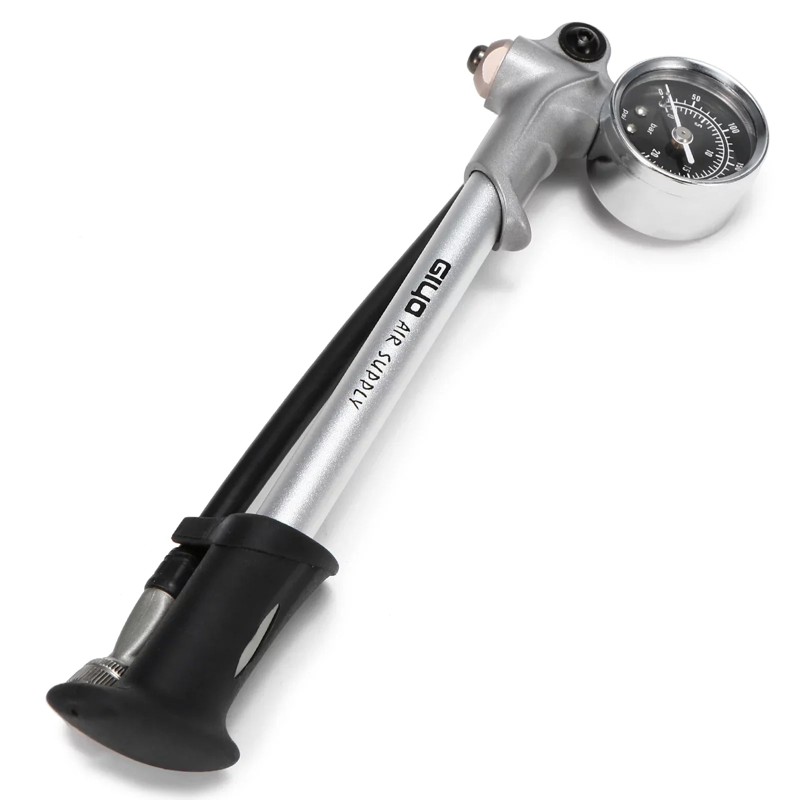 With Front Mountain Front and Pump Valve High atmospheric Schrader Pump Pump for Pressure 300PSI Suspension Bike Lock Lever Gauge with MTB Fork Arealer