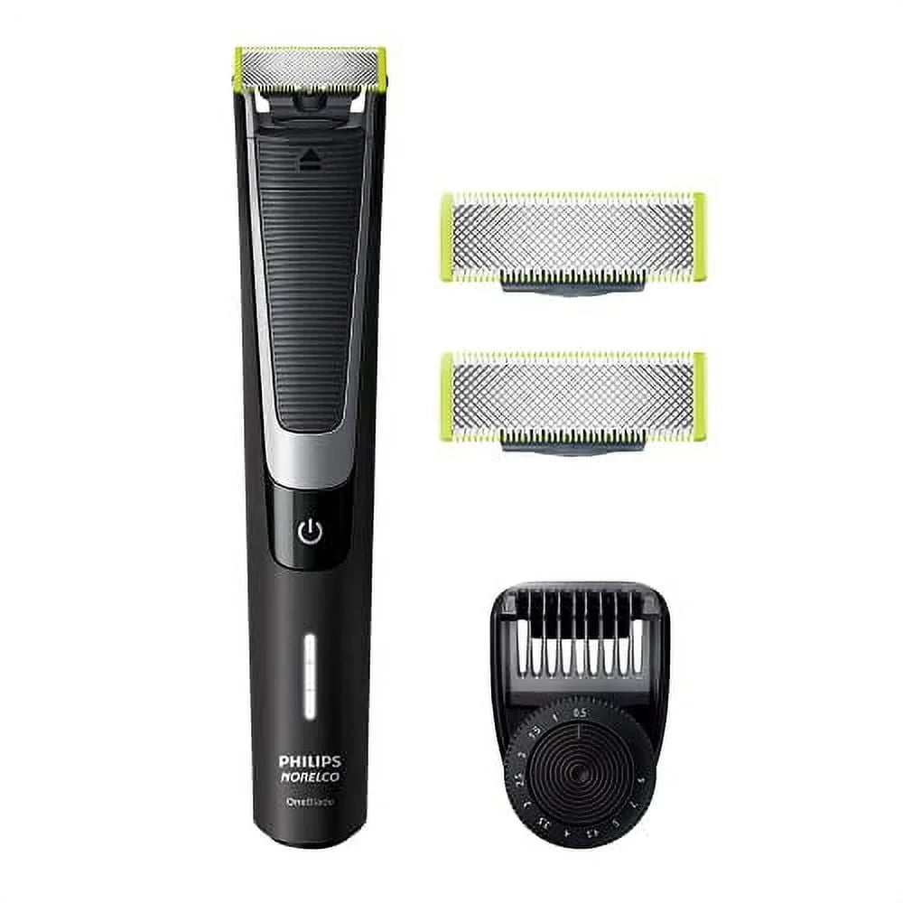 Kit, QP6510 Pro + 2 PHILIPS Styler OneBlade Trimmer, Replacement Blades Hybrid OneBlade Norelco Electric