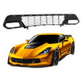 For W/O C7 Front Chevrolet Bumper Grille 14-19 Black Corvette Lower Camera Gloss