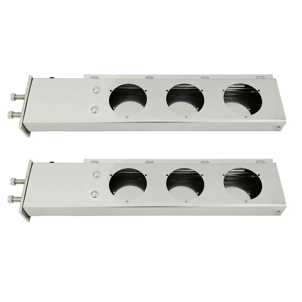 Stainless Straight Length 2.5" Spacing Semi Holder Flap Steel Hanger Set fit Mudflap Trucks Mud Bolt POWERWORKS for Loaded Bracket Spring 30"