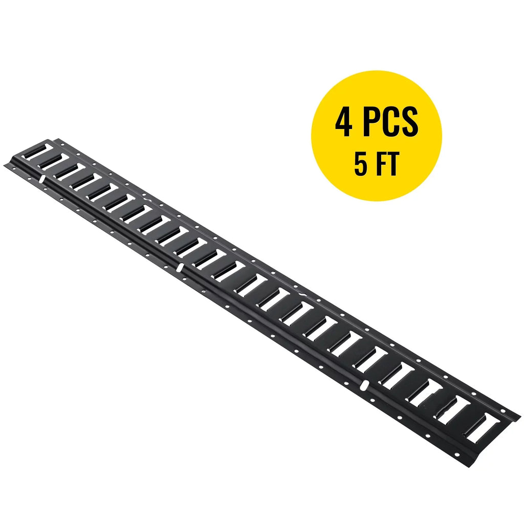 Tie Down E BENTISM 5-Feet Trailer Track Rails Track E Cargo 4PCs Rails Enclosed