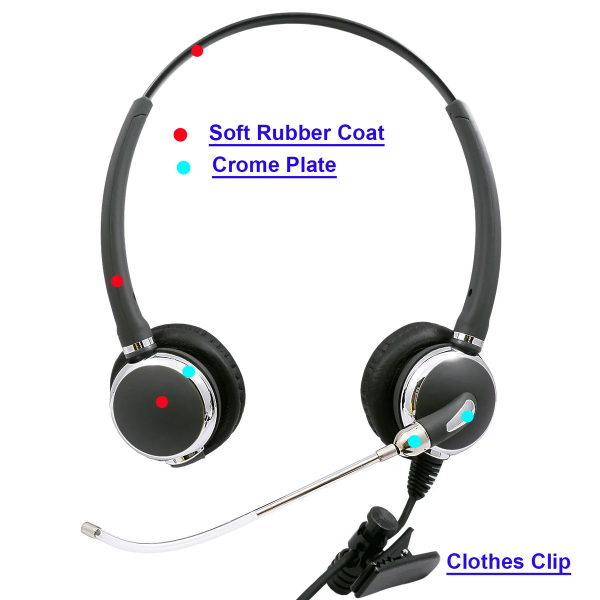 Headset Desk for Voice RJ9 Tube Headset Adapter - Cisco Cisco with Phone Binaural Mic Headset