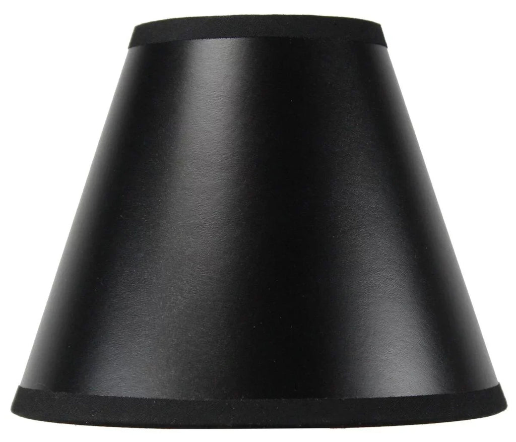 Set 6 Shade Clip 3x6x5 Black of Chandelier Gold-Lined Parchment Candle Lamp