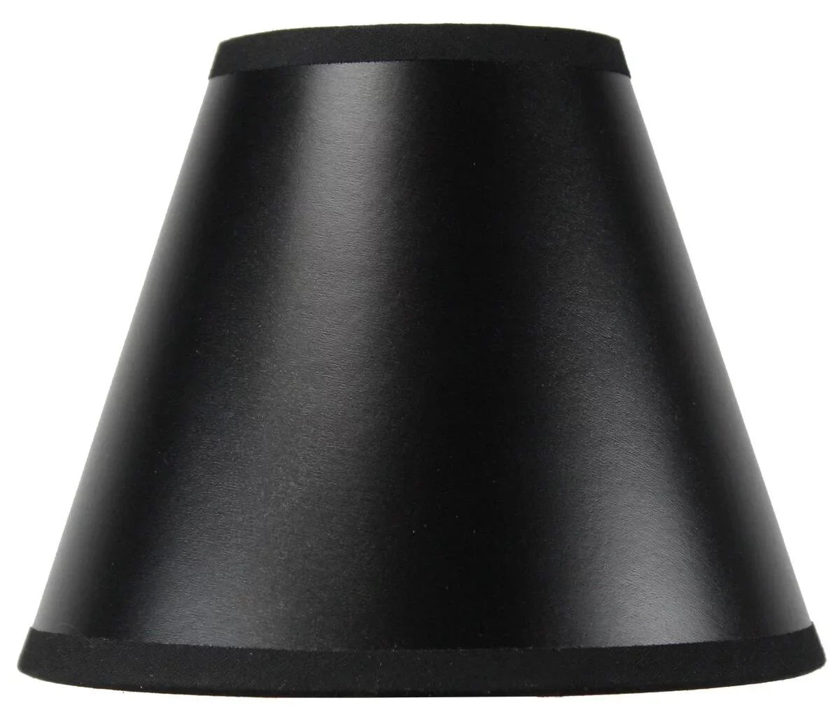 Set 6 Shade Clip 3x6x5 Black of Chandelier Gold-Lined Parchment Candle Lamp