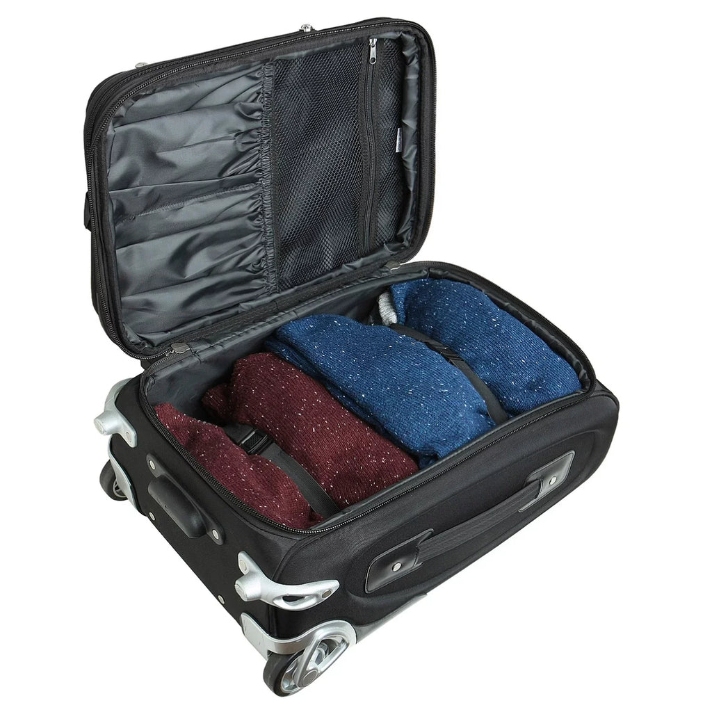 Huskies MOJO Black Suitcase Softside Carry-On 21" Rolling UConn