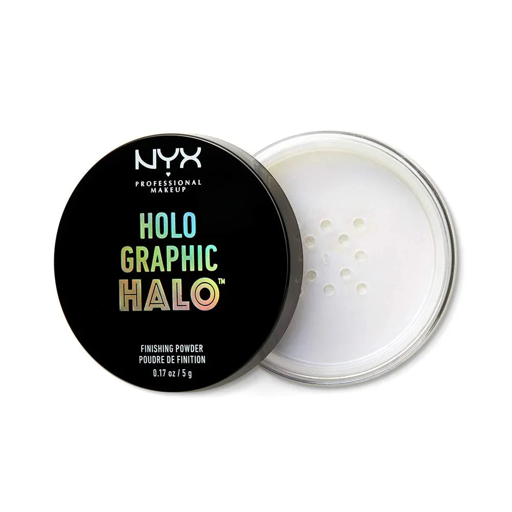 Nyx Finishing Holographic Ounce Halo Makeup 0.17 Powder, Professional Mermazing,