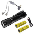 E4K Cord and Flashlight NITECORE generation w/NL2150HPi and 4400Lm Combo: - Batteries Eco-Sensa Magnetic +A1 NL2150HPR Charger USB Next