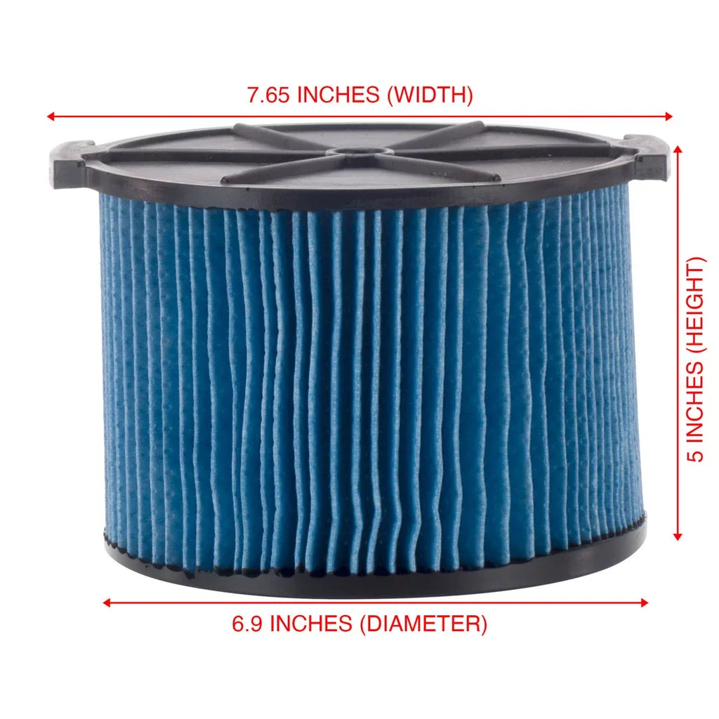 Pack 7 26643 Dry & Filter Wet Replacement RIDGID VF3500 Dust Fine Gallon 3-Layer 3-4.5 Part mobile with Cartridge Compatible Vacuums